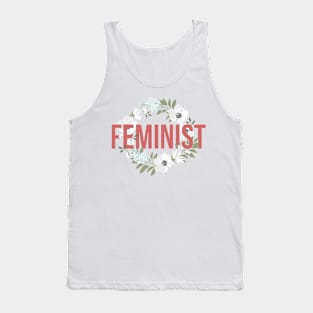 Floral Feminist Shirt Tank Top